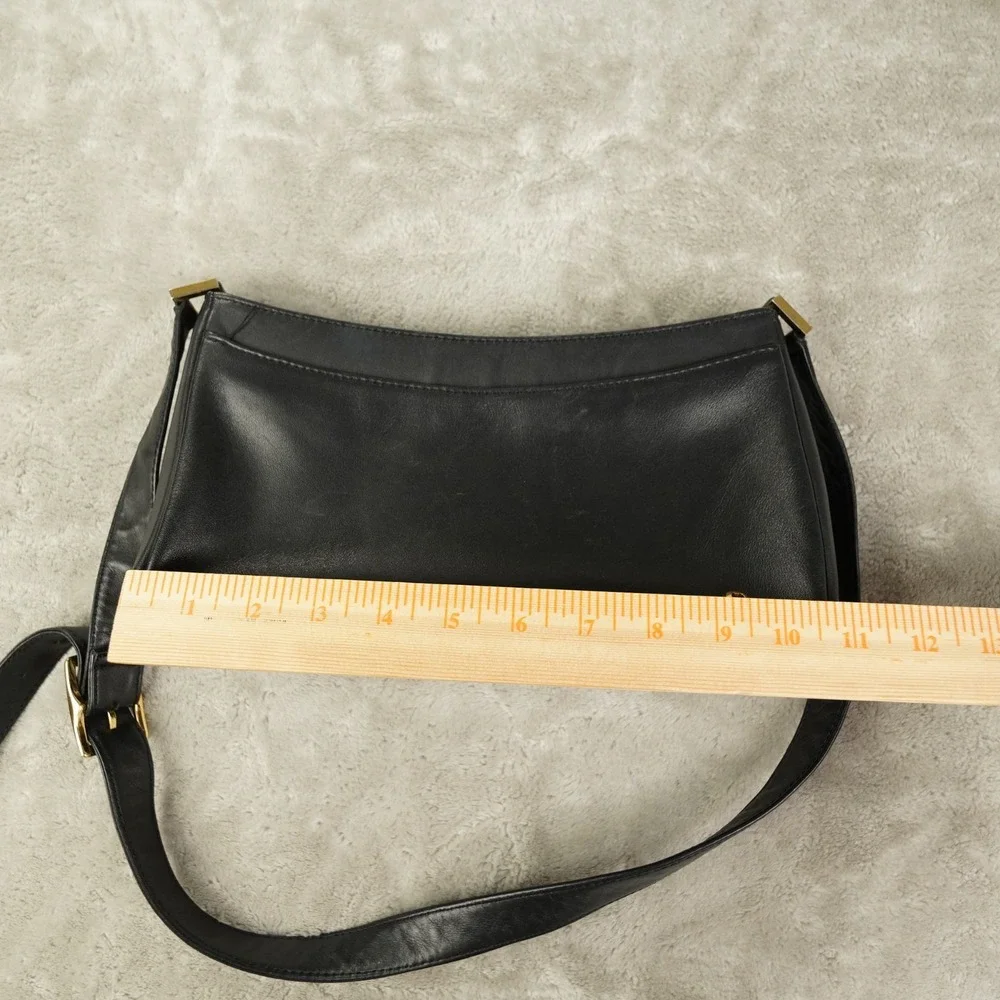 Vintage‎ Entienne Aigner Black Leather Shoulder Bag Double Compartment